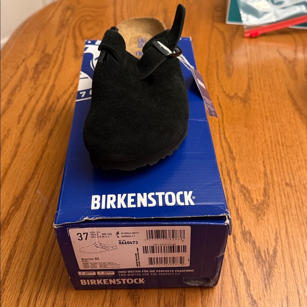 Birkenstock Black Suede Mules